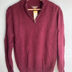 Rumi & Ryder Burgundy 3/4 Zip Boy's Sweater